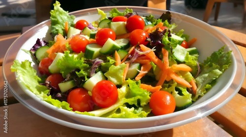 Fresh Salad with Cherry Tomatoes and Mixed Greens