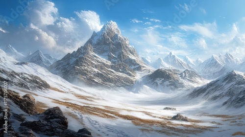 Wallpaper Mural landscape with snow Torontodigital.ca