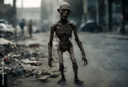 evolved live earth humanoid outwardly polluted resembling zombie.png highly photo