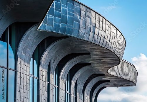 architectural details of welsh assembly building cardif photo