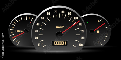 Realistic car dashboard
