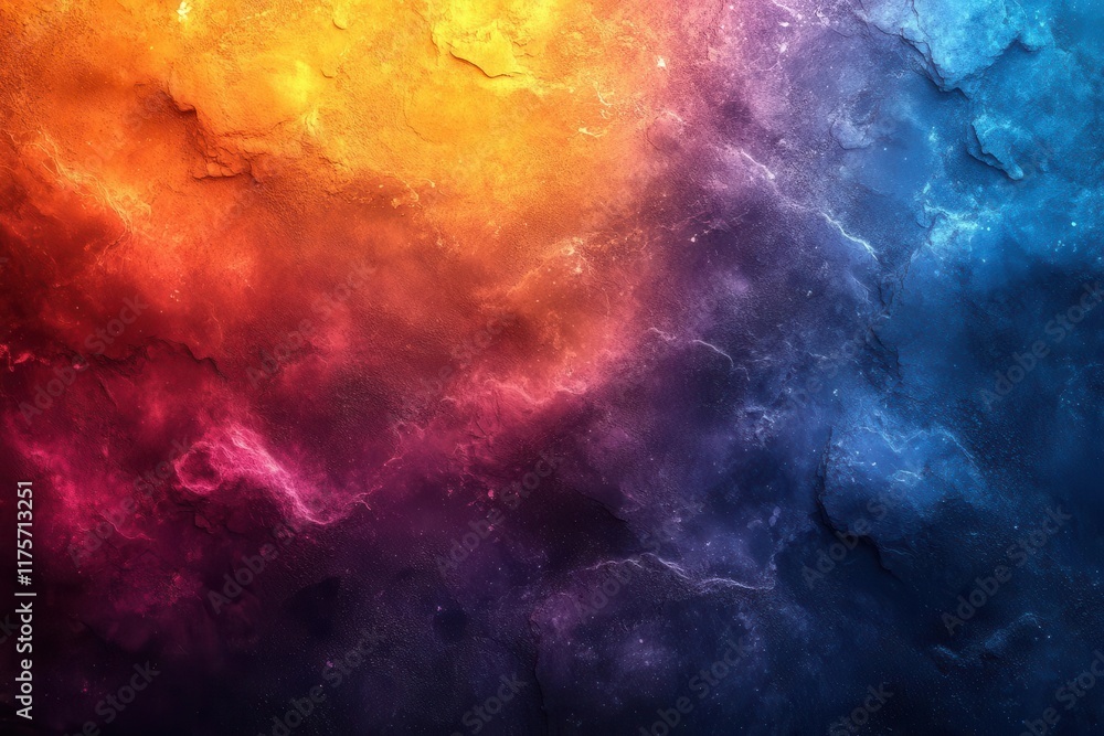 Fototapeta premium vibrant textured gradient background blending orange blue purple white and yellow creating a retro grunge vibe for modern poster designs