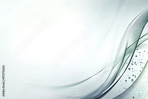 Green illustration with blue wave design on white background ,Generated By Ai