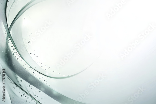 Green illustration with blue wave design on white background ,Generated By Ai