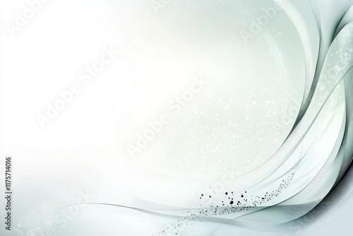 Green illustration with blue wave design on white background ,Generated By Ai