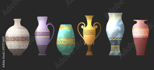 Marble antique Greek vases