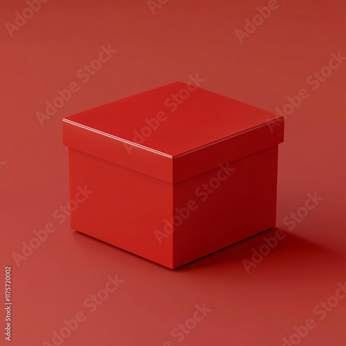 red box on white