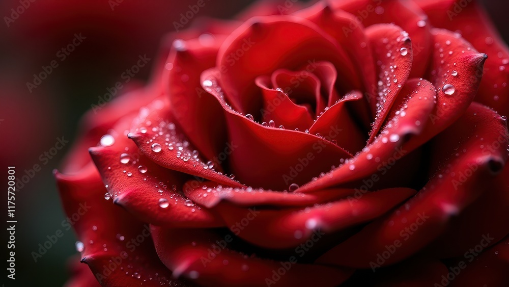 Close-Up of a Red Rose with Dewdrops in Full Bloom
Close-Up of a Red Rose with Dewdrops in Full Bloom