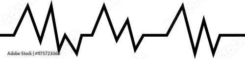 Heart beat line icon. Illustration of heartbeat and pulse rate signal of an abstract neon energy. Vector electrocardiogram and heart pattern. Wave pulse element isolated on transparent background.