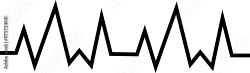 Heart beat line icon. Illustration of heartbeat and pulse rate signal of an abstract neon energy. Vector electrocardiogram and heart pattern. Wave pulse element isolated on transparent background.