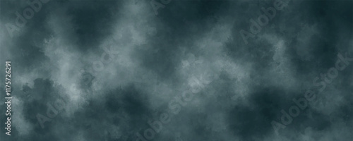 Whimsical wisps of greenish fog floating through a cool, abstract grayscale environment

