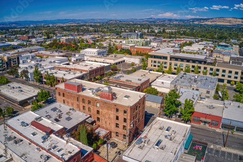 Aerial View of Medford, Oregon during Summer