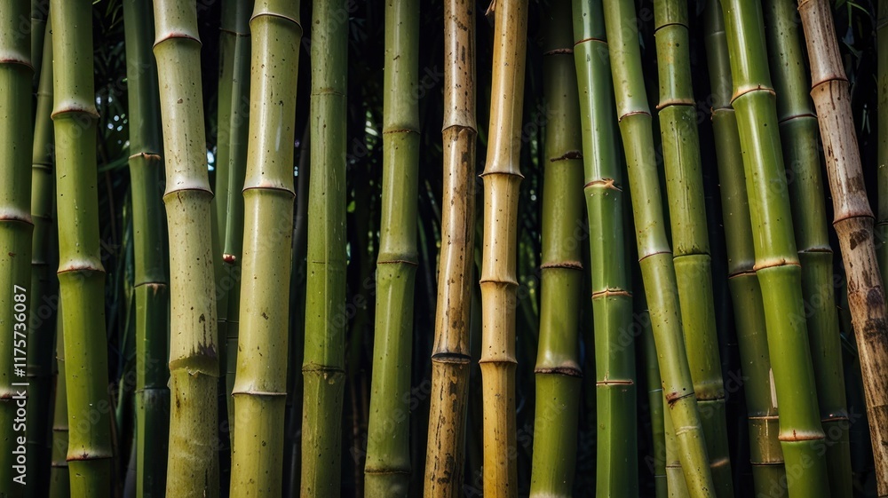 Dense green bamboo stalks background. Dense green bamboo stalks background.