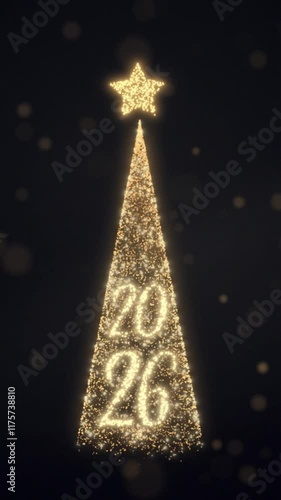New Year 2026 Tree Christmas Vertical