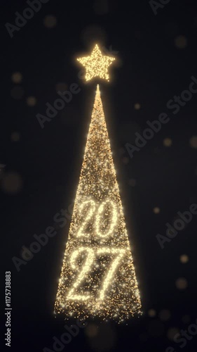 New Year 2027 Tree Christmas Vertical	
