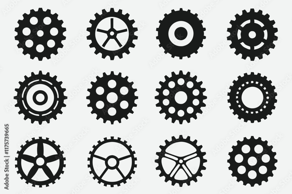 Gear and Cogwheel Icon Collection Gear and Cogwheel Icon Collection