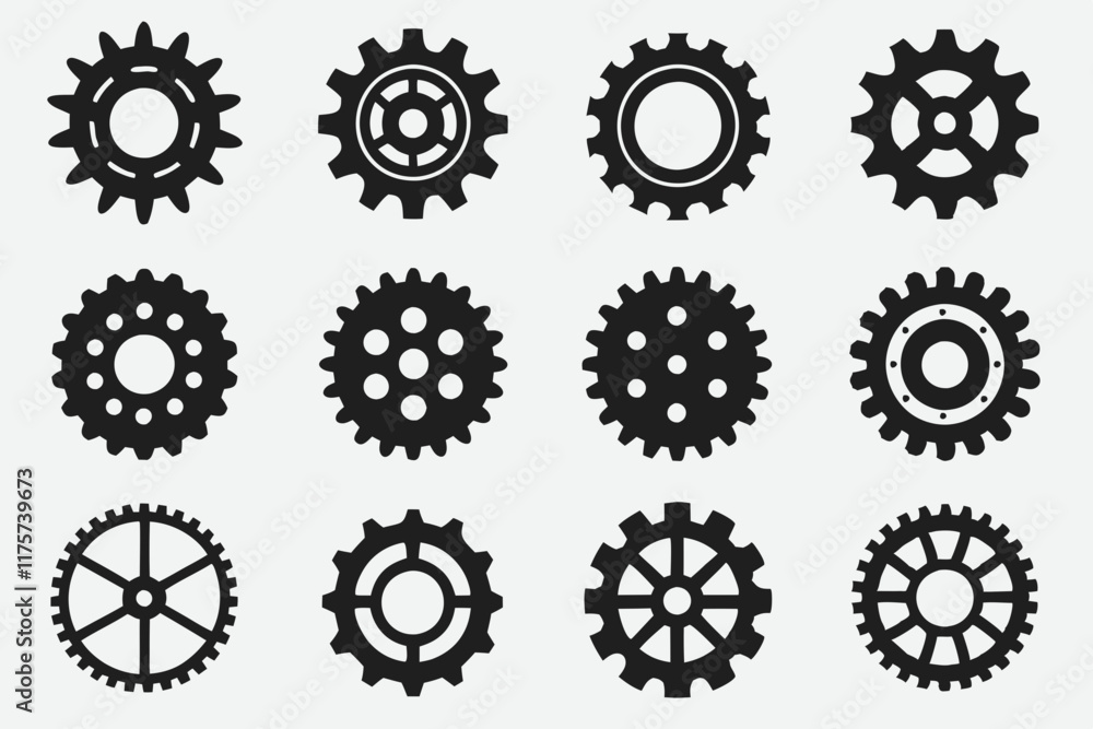 Gear and Cogwheel Icon Collection Gear and Cogwheel Icon Collection
