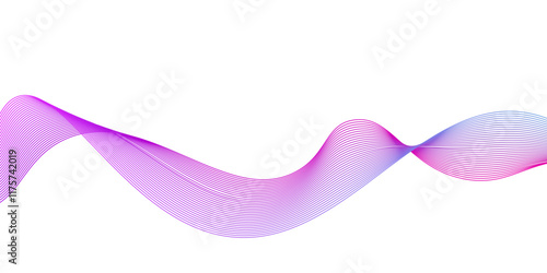 pink wave curve lines banner background design.Pattern line blend curve flow futuristic background.vector design speed lines on transparent ribbon isolated Undulate Wave Swirl, background.