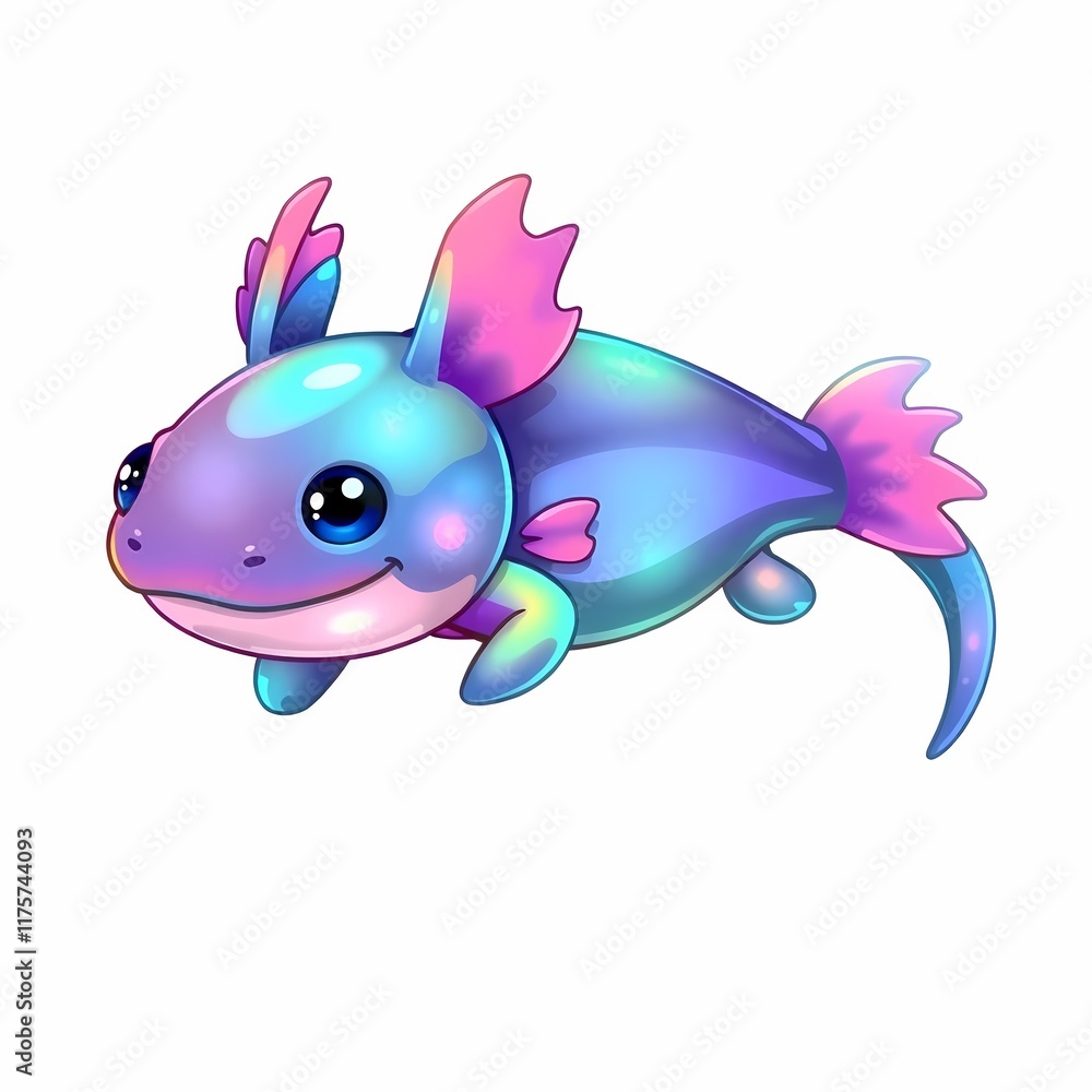 Obraz premium Cute Cartoon Axoloti