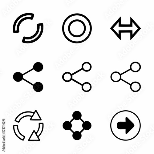 Minimalist Sharing Icon Set