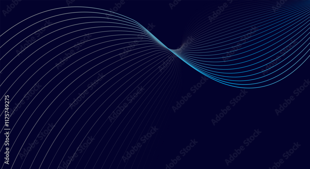 Blue background with flowing wave lines. Futuristic background Modern concept Blue background with flowing wave lines. Futuristic background Modern concept