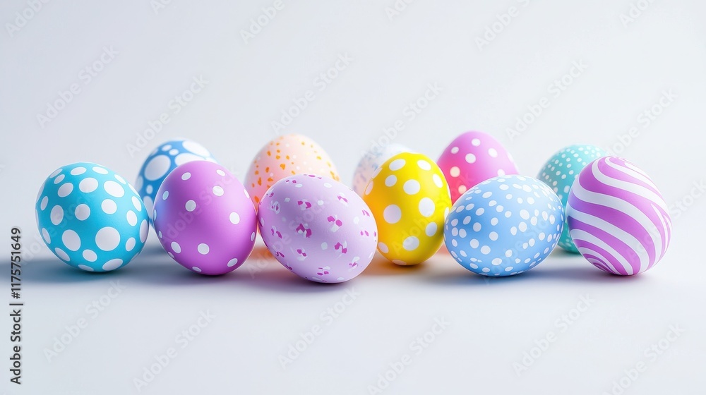 Obraz premium Eggs whole on a white background bright easter