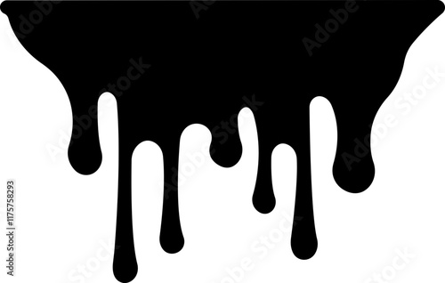 Dripping paint or ink stain icon in flat. Isolated on transparent background spots of paint, floating oil blots Blob paint stain and drip Water drops liquid burst splashes vector for apps or web