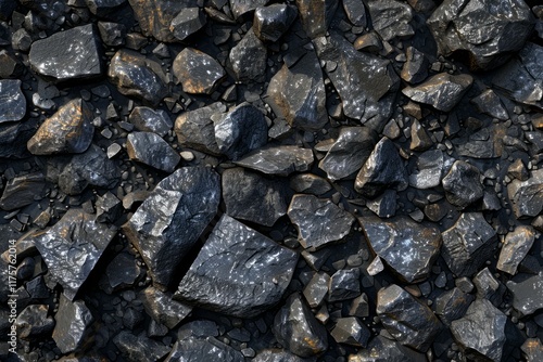 Wallpaper Mural Image of Big pile of natural black coals. Texture for background usage Torontodigital.ca