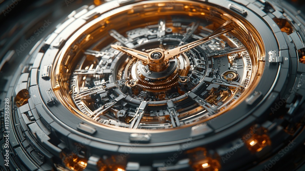 Fototapeta premium Intricate Mechanical Watch: A Masterpiece of Horological Engineering