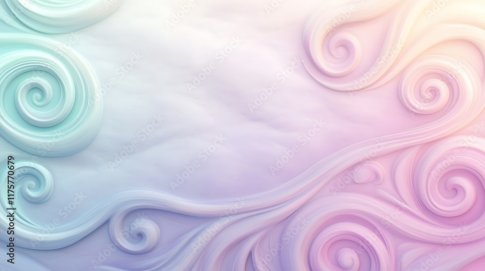 Obraz premium Pastel Swirls Abstract Background Design