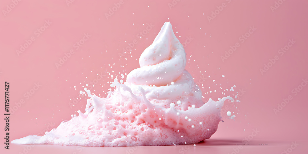 Close Up of a Sweet Pink Ice Cream Scoop Close Up of a Sweet Pink Ice Cream Scoop
