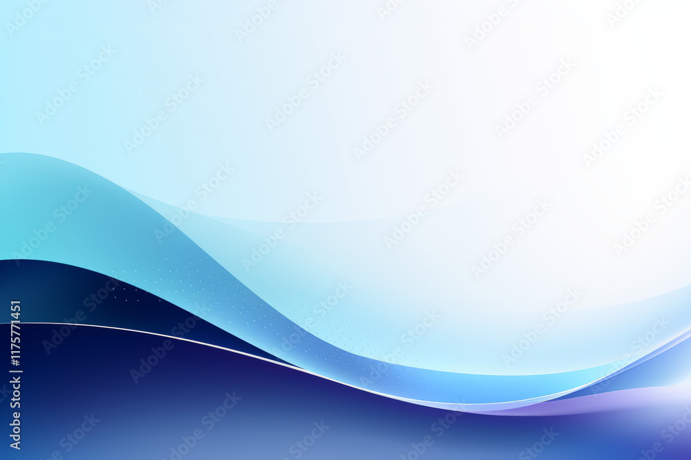 Obraz premium Abstract Blue Wave Design with Flowing Lines and Motion,Generated By Ai