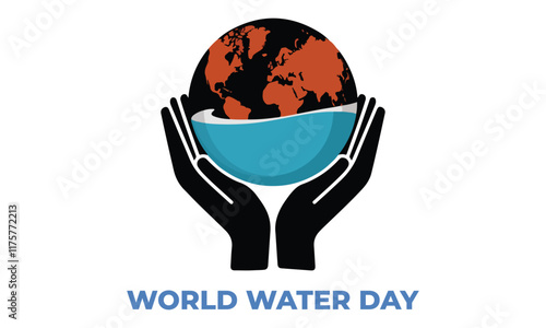 World Water Day is an annual observance day that highlights the importance of freshwater. The day is used to advocate for the sustainable management of freshwater resources. Vector illustration.