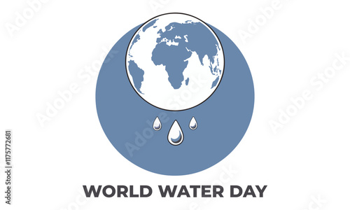World Water Day is an annual observance day that highlights the importance of freshwater. The day is used to advocate for the sustainable management of freshwater resources. Vector illustration.