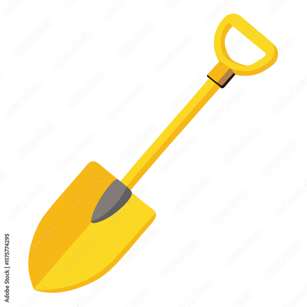 Yellow Toy Shovel Vector Illustration - Cartoon, Clipart, Line Art Design for Digital Use.eps Yellow Toy Shovel Vector Illustration - Cartoon, Clipart, Line Art Design for Digital Use.eps