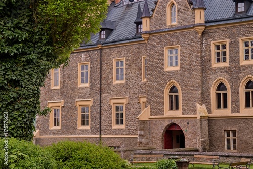 A beautiful castle in neo-gothic style at Zruc nad Sazavou, Czech republic photo