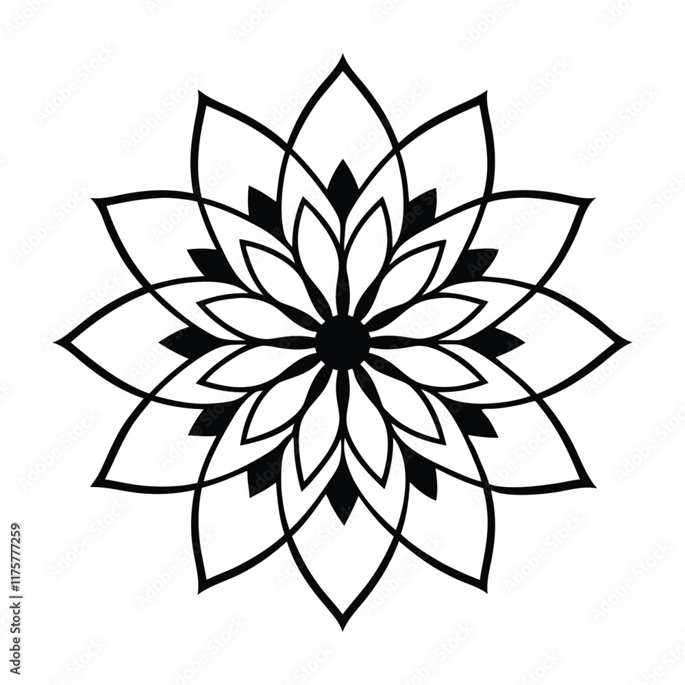 Fototapeta premium Professional Mandala Design with Symmetrical Layout and Intricate Details-55