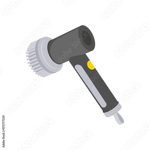 Electric Scrubber Flat Icon, Vector illustration
