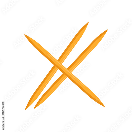 Toothpick Flat Icon, Vector illustration
