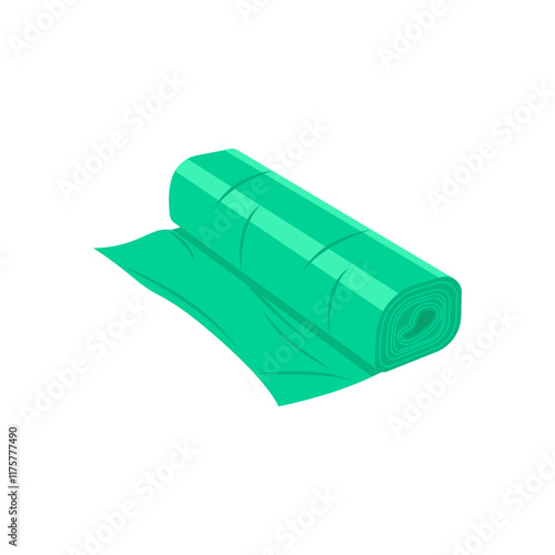 Garbage Bag Roll Flat Icon, Vector illustration