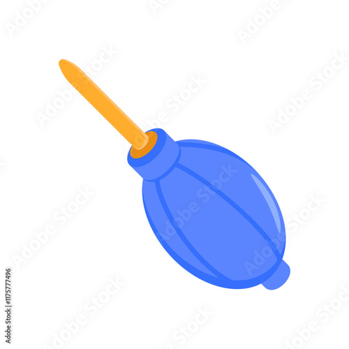 Lens Air Blower Flat Icon, Vector illustration