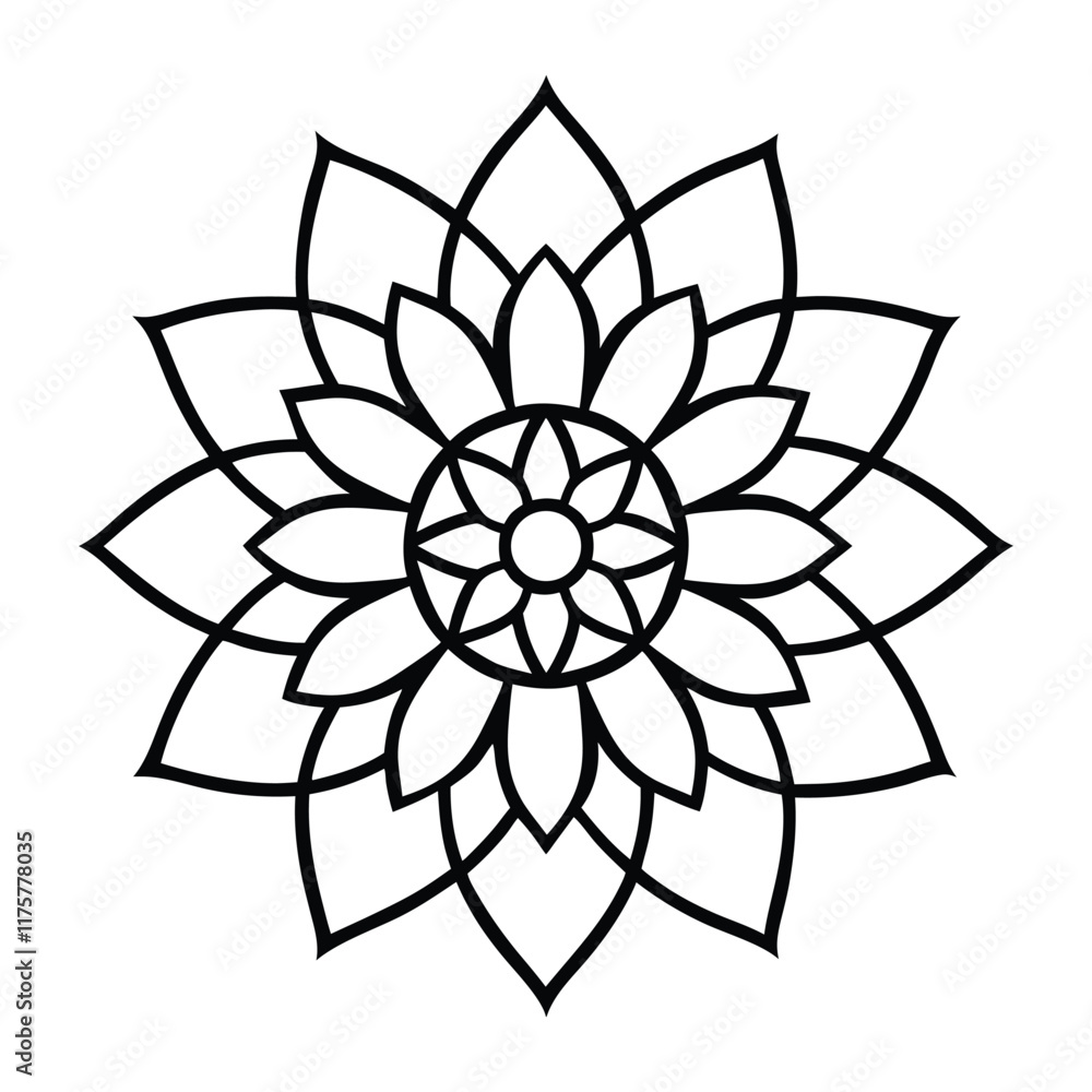 Professional Mandala Design with Symmetrical Layout and Intricate Details-63 Professional Mandala Design with Symmetrical Layout and Intricate Details-63