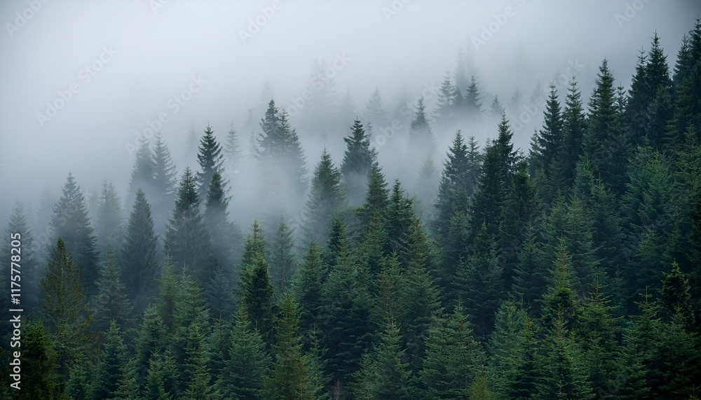misty fir forest generative ai misty fir forest generative ai