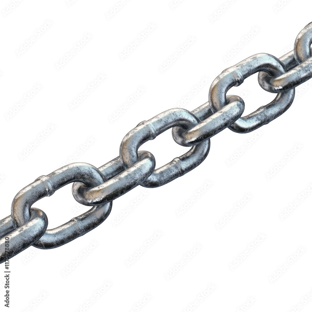 Metal chain links illustration showcasing detailed interlocking design on a transparent backdrop, Metal chain links. 3d rendering illustration isolated on transparent background. Metal chain links illustration showcasing detailed interlocking design on a transparent backdrop, Metal chain links. 3d rendering illustration isolated on transparent background.