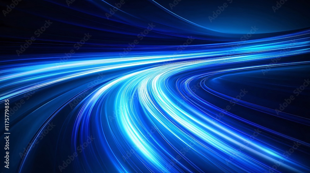 Abstract blue light trails, speed, motion, curve. Abstract blue light trails, speed, motion, curve.