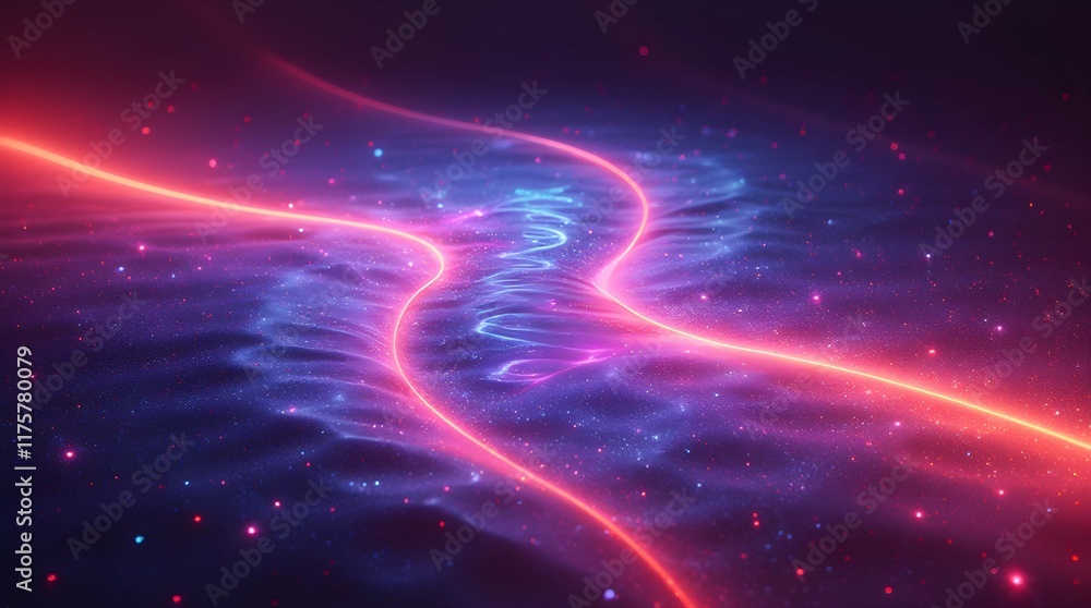 Obraz premium Neon Energy Flow