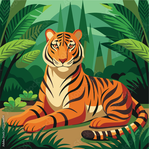 tiger in the jungle