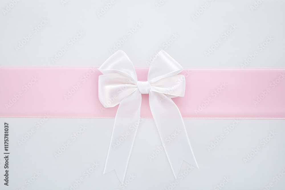 Gift wrapped in pink and white with ribbon isolated on a white background Gift wrapped in pink and white with ribbon isolated on a white background