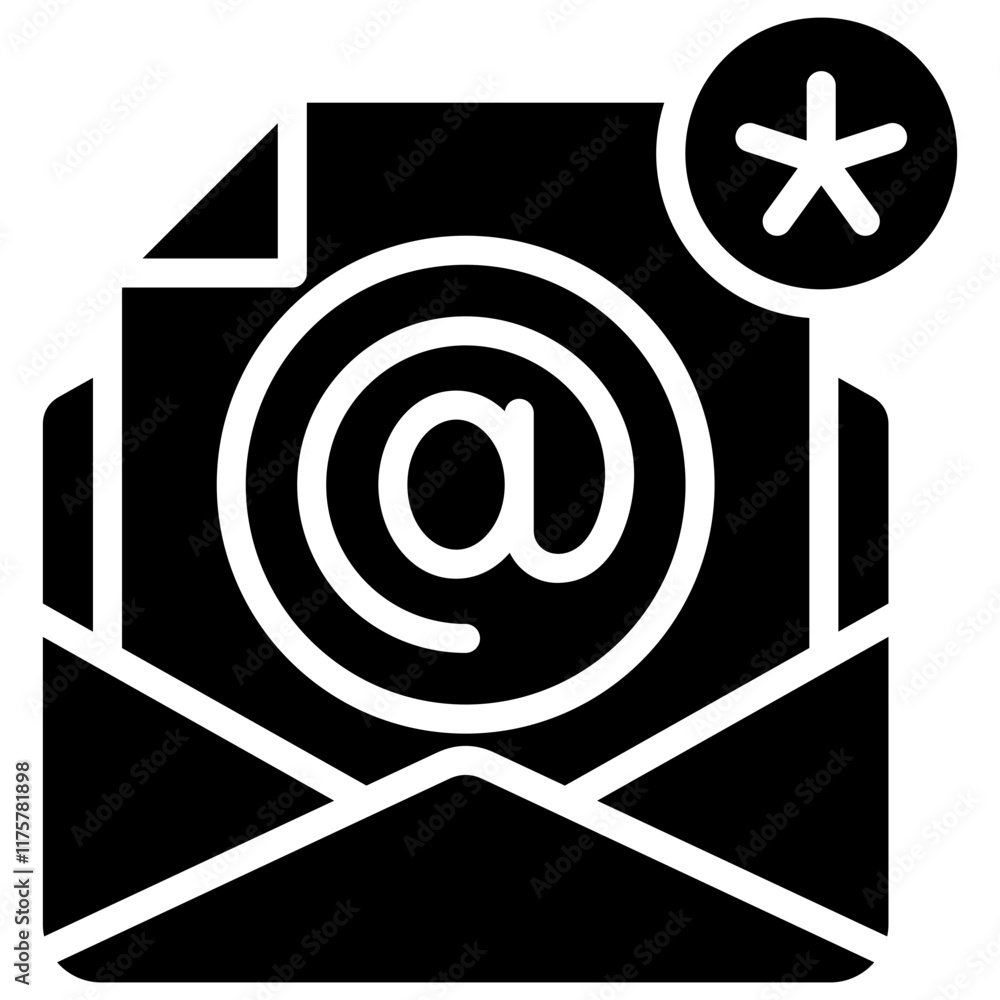 Email vector contact us communication glyph icon Email vector contact us communication glyph icon