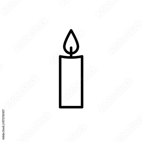 candle - simple vector icon